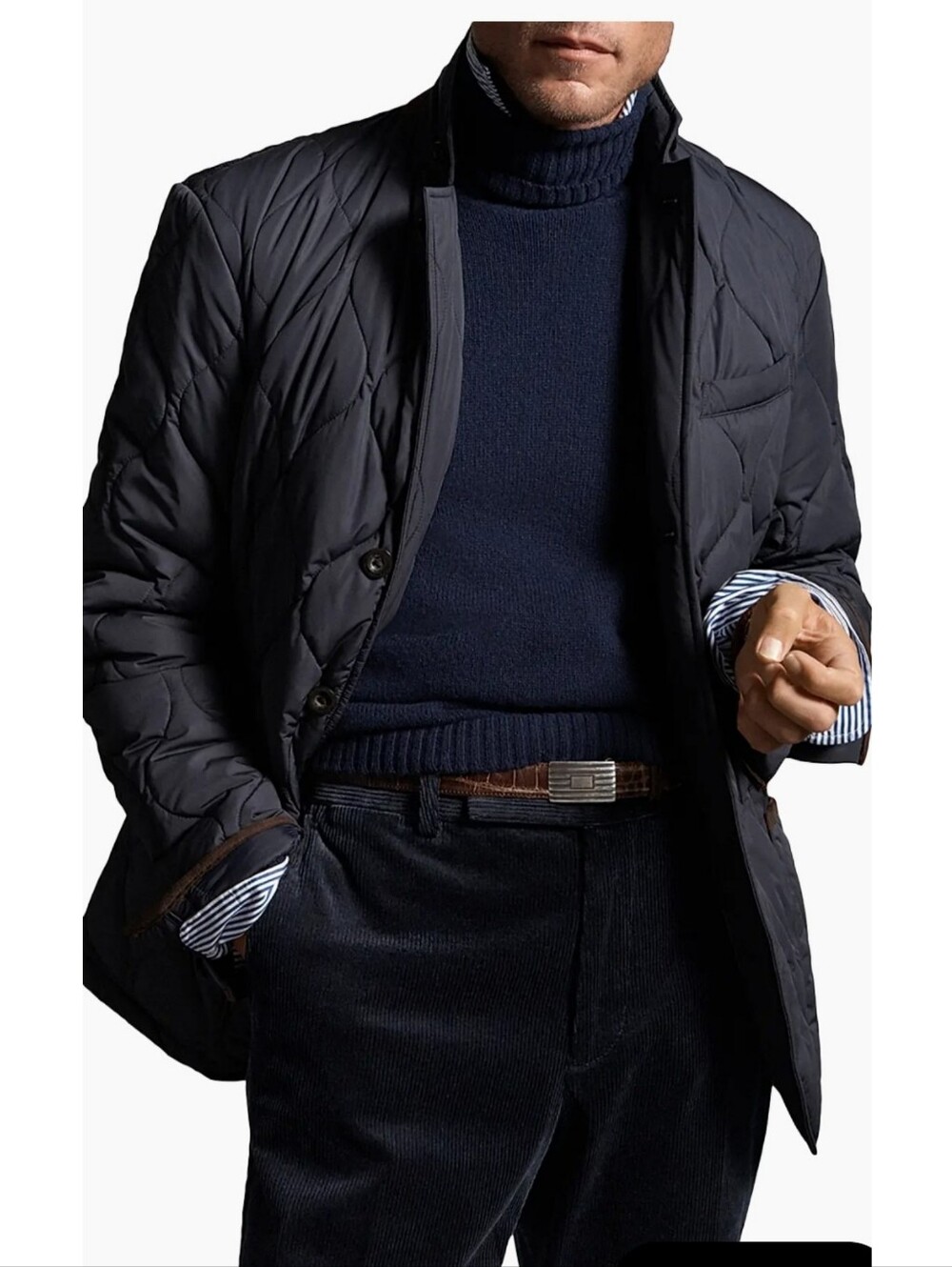 Polo Ralph Lauren RRL Quilted Black Blazer Jacket Sport Coat Sz L Mens